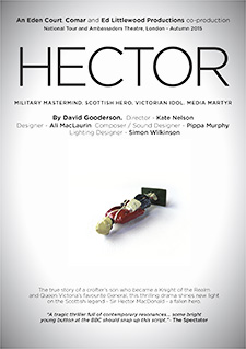 Leaflet front for national tour autumn 2015 of David's play 'Hector' (originally So Great a Crime)'
