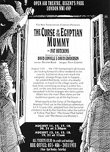 Leaflet back, play for children 'The Curse of the Egyptian Mummy'