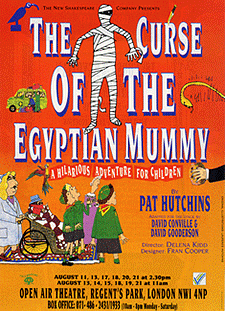 Leaflet front, play for children 'The Curse of the Egyptian Mummy'
