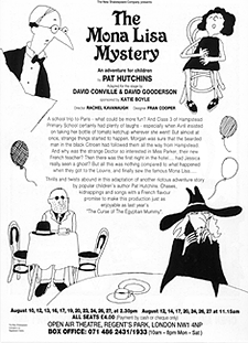 Leaflet back, play for children 'The Mona Lisa Mystery'